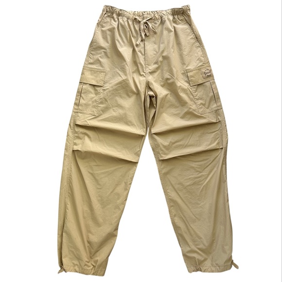 PINK Victoria's Secret Pants - VICTORIA’S SECRET PINK CHLOE X HALLE  Women’s Parachute Pants Light Sand M